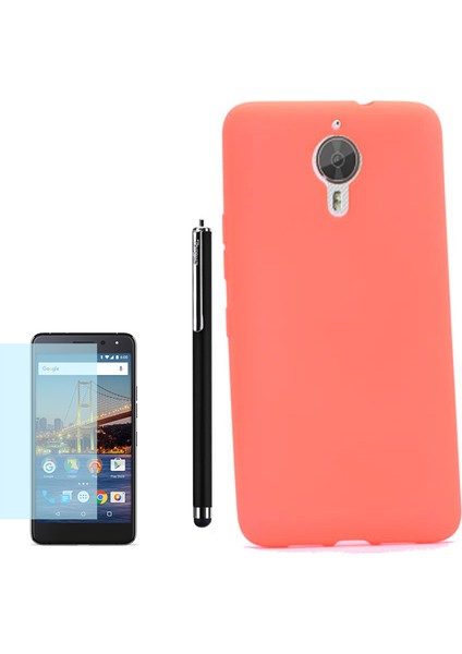 General Mobile Gm5 Plus Kılıf Premier Silikon Yumuşak Arka Kapak +Kalem + Cam