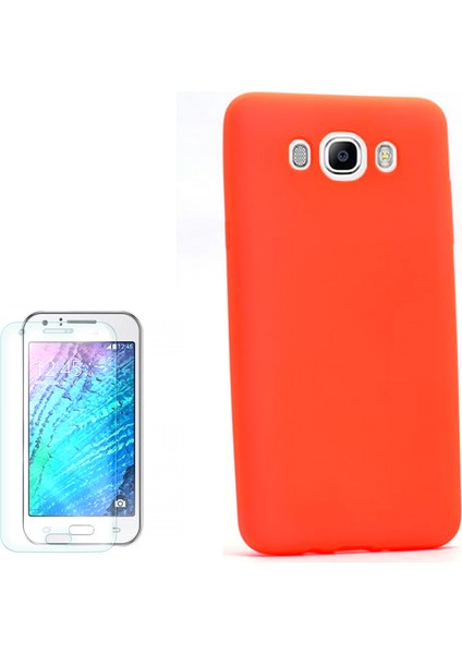 Samsung Galaxy J5 2016 Kılıf Premier Silikon Yumuşak Arka Kapak + Cam