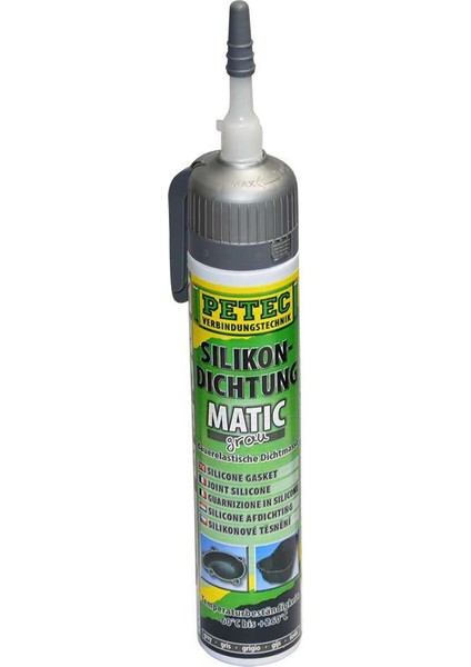 Mastik Silikon Yüksek Isı Gri Petec 97620