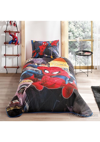 Spiderman In City Yatak Örtüsü