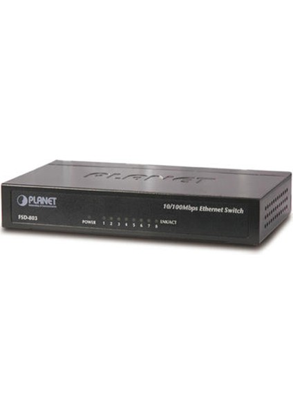 8 Port Pl-Fsd-803 10/100Mbps Fast Ethernet Switch (Metal)