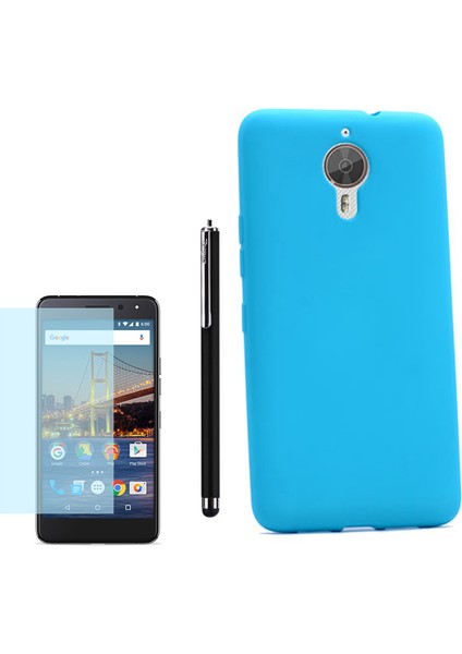 General Mobile Gm5 Plus Kılıf Premier Silikon Yumuşak Arka Kapak +Kalem +Cam