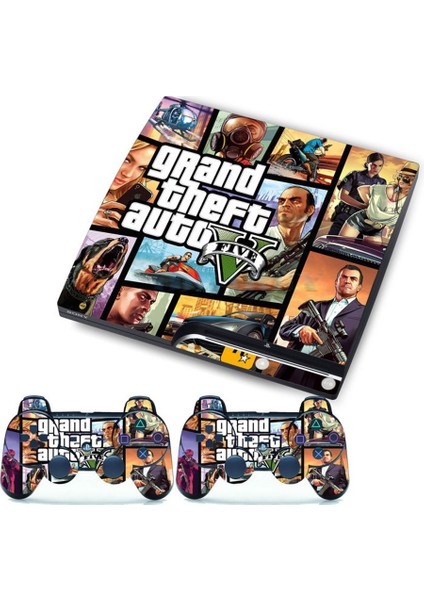 Stickermarket Ps3 Slim Gta Sticker Seti