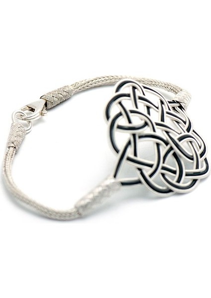 Aşk Düğümü İki Renk Kazaziye El Sarması Gümüş Bileklik 206 fiyatları