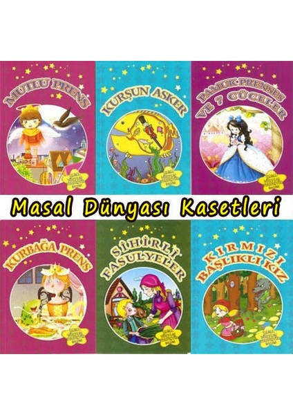 Birlik Oyuncak Masal Dünyası Projektör Kasedi Seti 6 Adet Kaset Ve Kitap