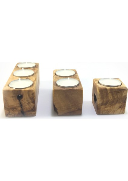 Köşeli Mumluk Set2