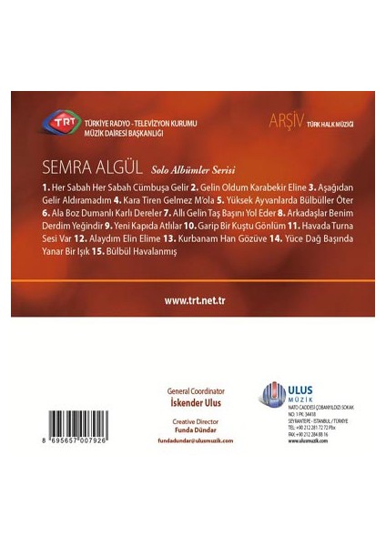 Semra Alagul - Trt Cd Arsıv 200