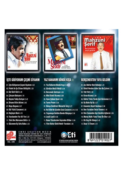 Aşık Mahzuni Şerif 3 Cd Box