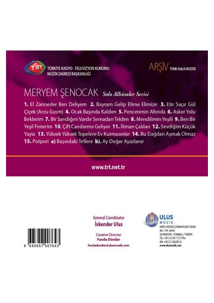 Meryem Senocak - Trt Cd Arsıv 179