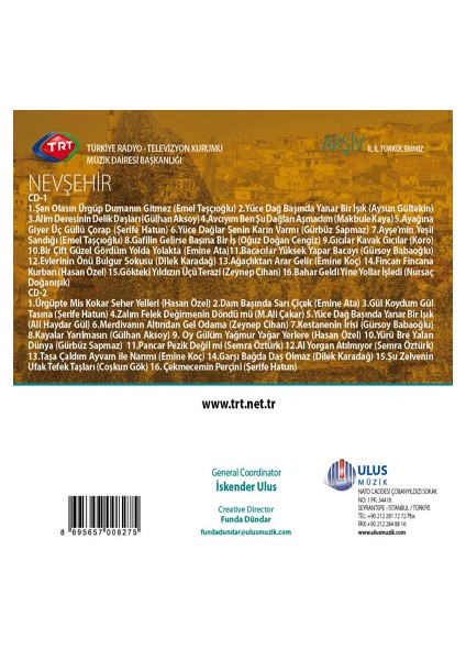 Nevsehır 2 Cd - Trt Cd Arsıv 221