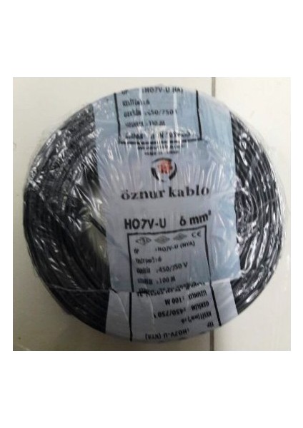 6 Mm Nya Kablo Tek Damar Siyah fiyatları