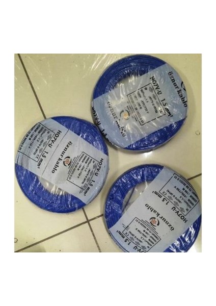 1,5 Mm Nya Kablo Tek Damar Mavi 15 Metre