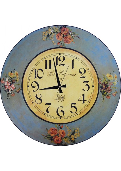 Ahşap Yuvarlak Duvar Saati
