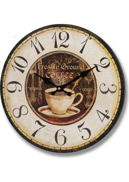 Ahşap Yuvarlak Duvar Saati