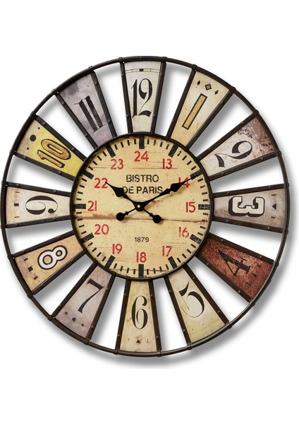 Ahşap Yuvarlak Duvar Saati