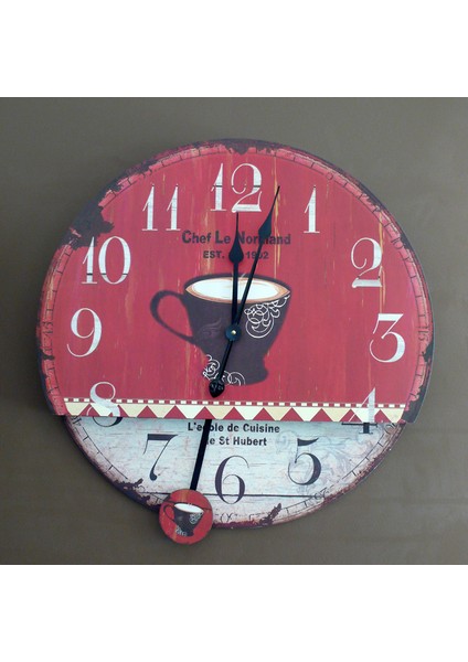 Ahşap Yuvarlak Duvar Saati