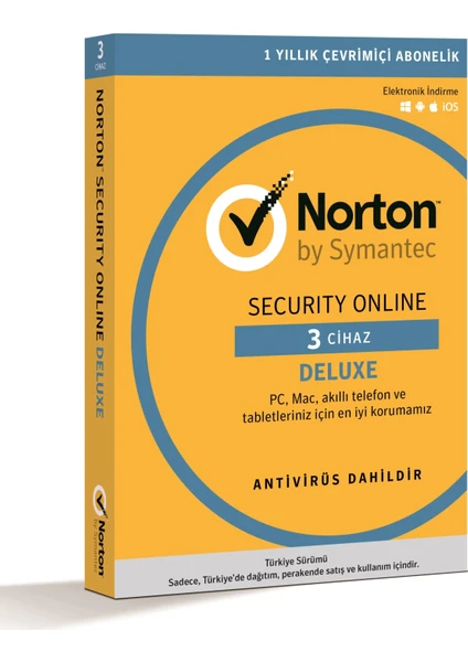 Norton Security Deluxe / 3 Cihaz / 1 Yıl Dijital Lisans