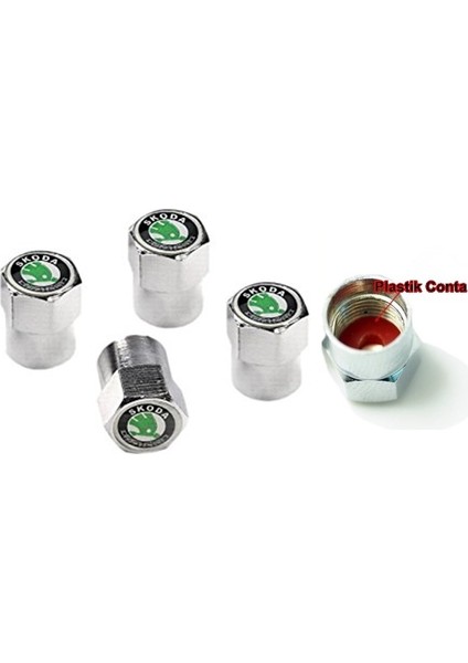 Skoda Sibop Kapağı Metal 4 Adet