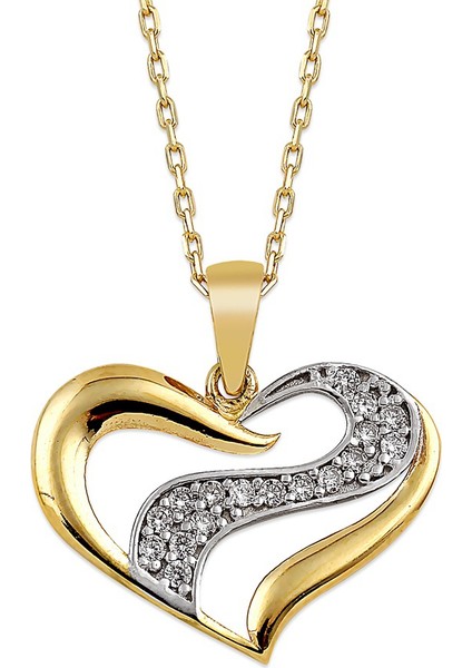 AltınSepeti Altın Kalpten Kalbe Kolye AS691KL