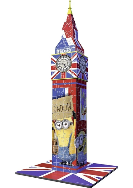 3 Boyutlu Plastik Puzzle Big Ben Minions-125890