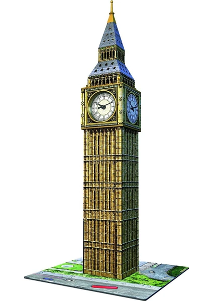 3 Boyutlu 216 Parçalı Plastik Puzzle Big Ben (Gerçek Saat Mekanizmalı)-125869