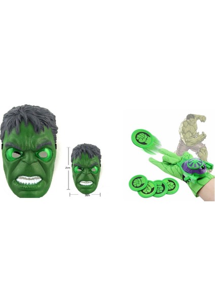 Trend Elektro Süper Kahramanlar Hulk Işıklı Maske Ve Aksiyon Eldiveni Seti