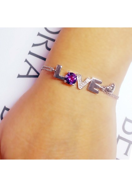 Ametist 'Kalbim Senin' Pırlanta Bileklik (Gpb0027) fiyatları