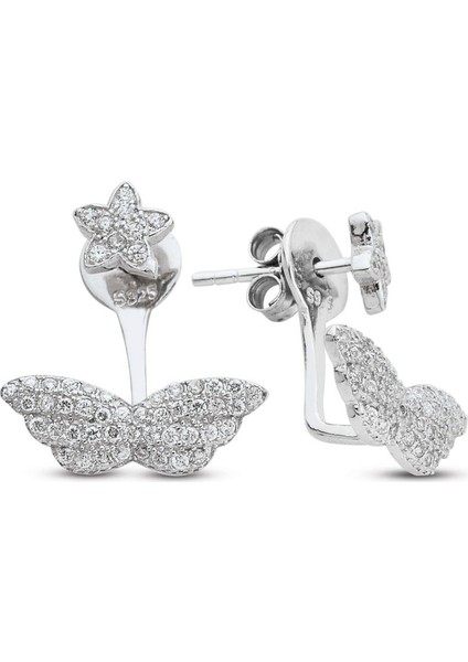 Melek Kanadı Piercing Gümüş Küpe (Gp00303)