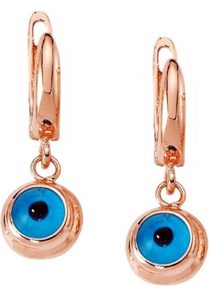 Nazarlı Rose Gümüş Küpe (Gp00193)