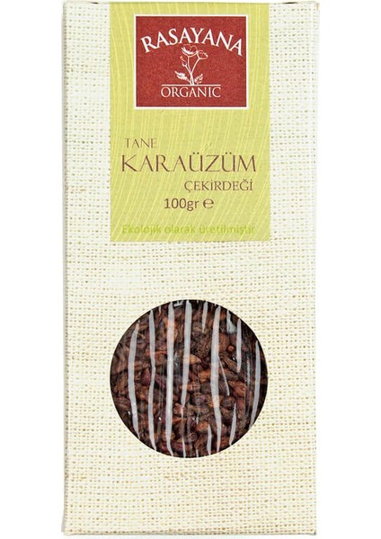 Organik Kara Üzüm Çekirdeği (Tane) 100 Gr.