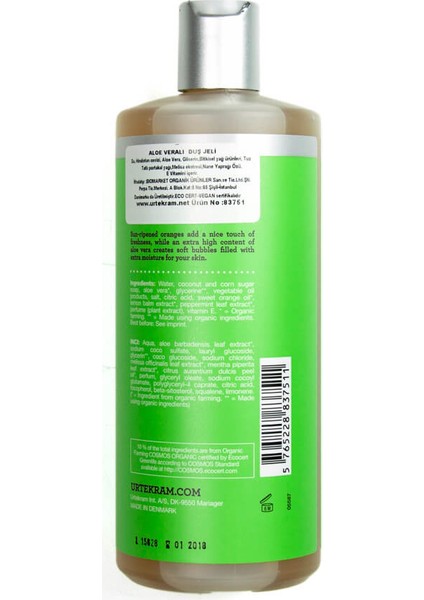 Organik Duş Jeli - Aloe Vera - Canlandırıcı - Ekonomik Boy 500 ml. fiyatları