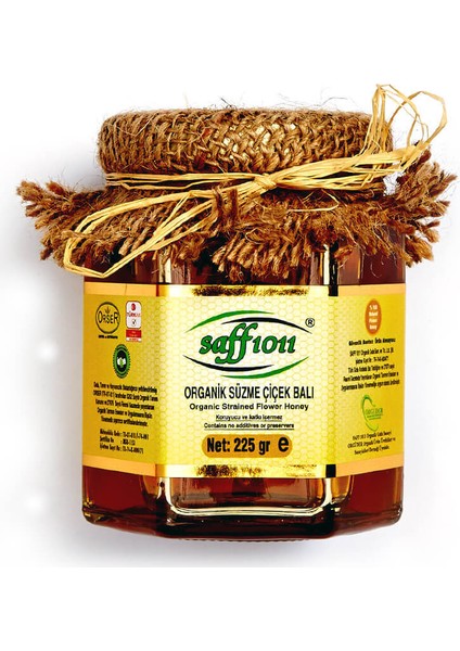 Organik Süzme Çiçek Balı 225 Gr.