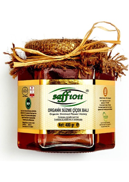Organik Süzme Çiçek Balı 400 Gr.