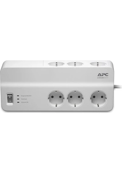 Schneider Electric APC 6'li Akım Korumalı Priz PM6-GR