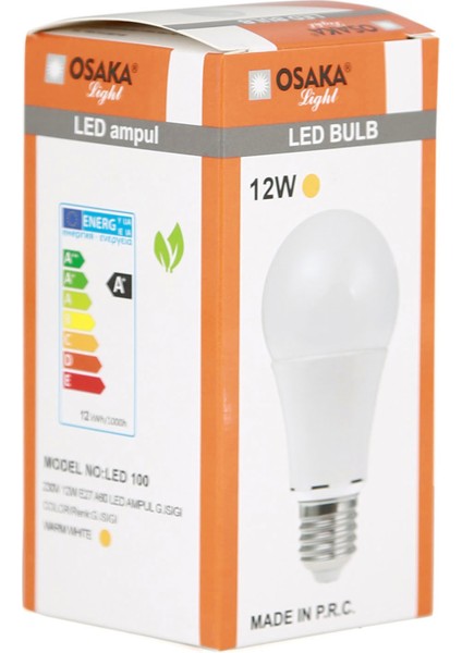 Osakalight 12W-90watt  Led Ampul E27 Günışığı