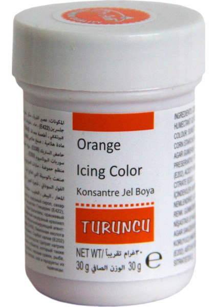 Jel Gıda Boyası Turuncu (30 gr)