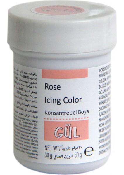Jel Gıda Boyası Gül (30 gr)