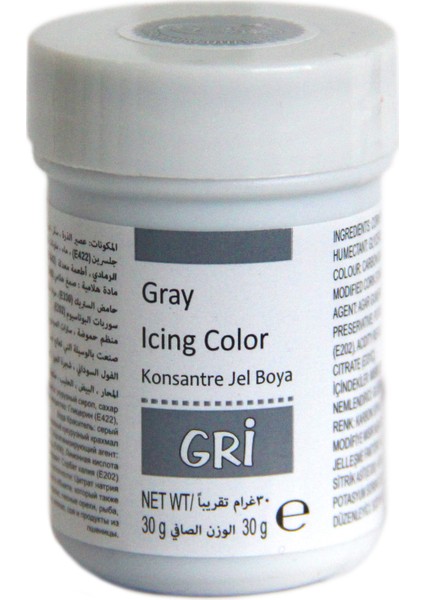 Jel Gıda Boyası Gri (30 gr)
