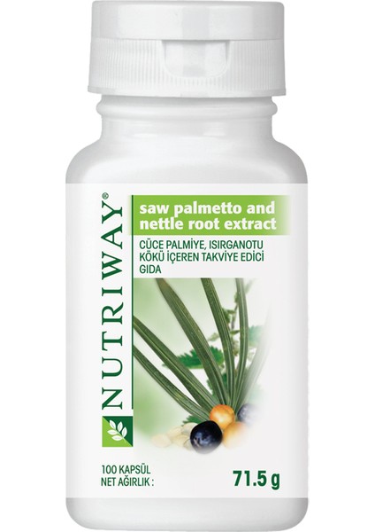 Nutriway Saw Palmetto With Nettle Root Extract 100 Kapsül