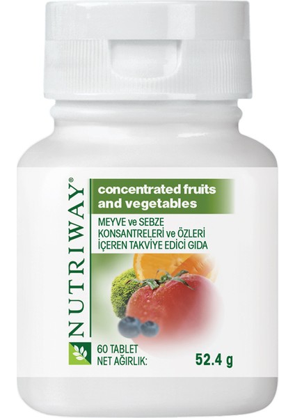 Nutriway Concentrated Fruit And Vegetables 60 Tablet