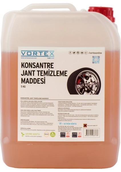 Vortex Konsantre Jant Temizleme Maddesi 5 Kg