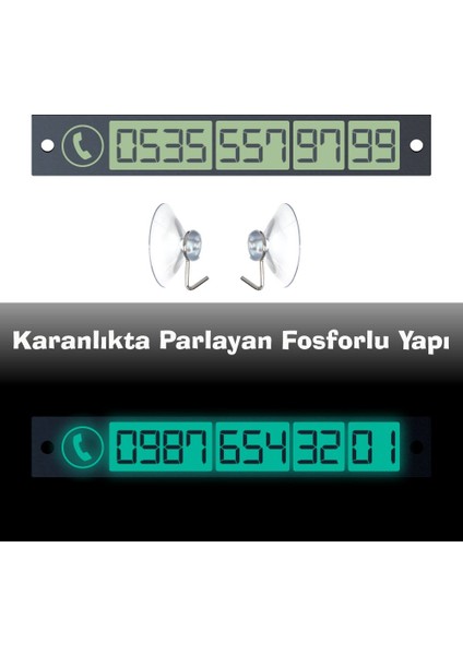 Fosforlu Telefon Numara Plakası fiyatları