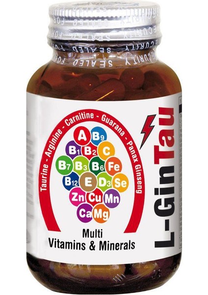 L-Gintau Bitki Ekstreleri Vitaminler 30 Kapsül X 1000mg