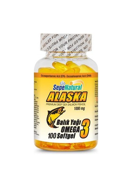 Spn Alaska Omega 3 100 Softgel X 1000 Mg | Balık Yağı