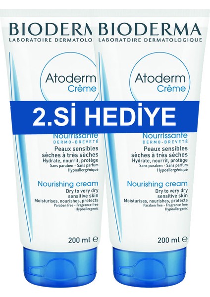 Atoderm Cream Atopik Ciltler İçin Onarıcı Bakım Kremi 200Ml 1+1