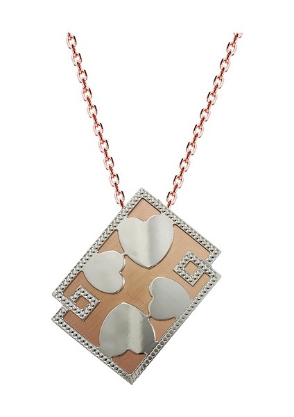 Altınsepeti Gümüş Altın Kaplamalı Kalp Motifli Kolye G224Kl