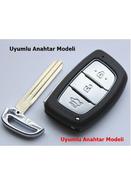 Hyundai Anahtar Kabı Kılıfı Start Stop Model (Siyah)