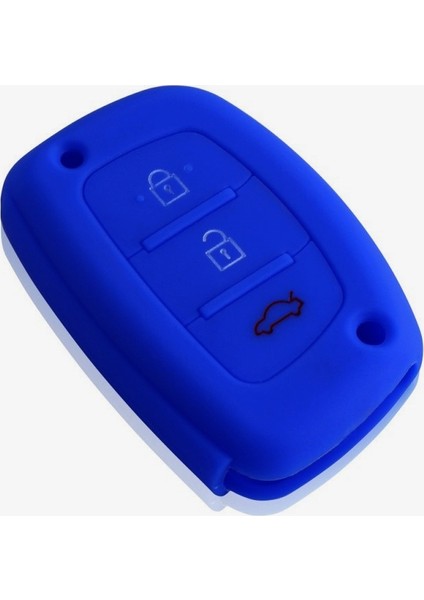 Hyundai Tucson Anahtar Kabı Kılıfı Start Stop Model (Mavi)