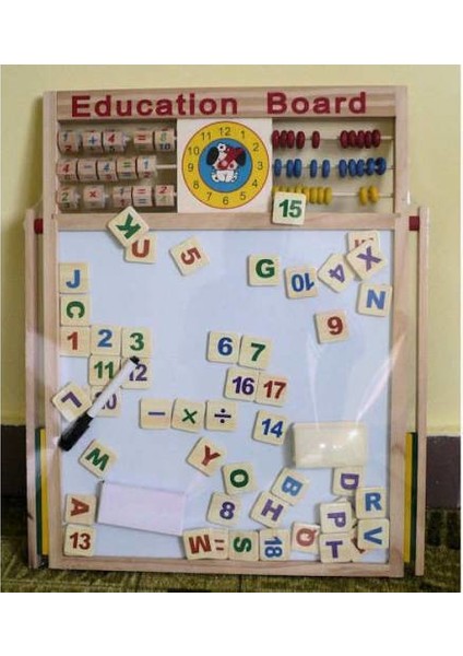 Çift Taraflı Yazı Tahtası Büyük Boy 64 Cm Mıknatıslı Education Board fiyatları
