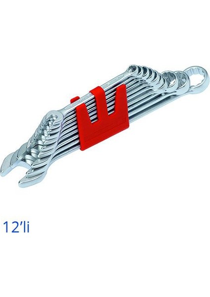 Kombine Anahtar Takımı Kısa Boy 12'Li